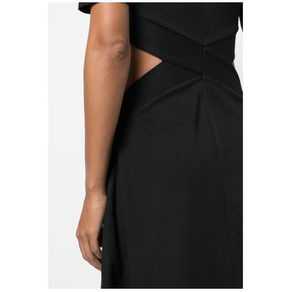 Rosetta Getty Cutout Stretch Jersey Midi Dress In Black - Picture 13 of 16